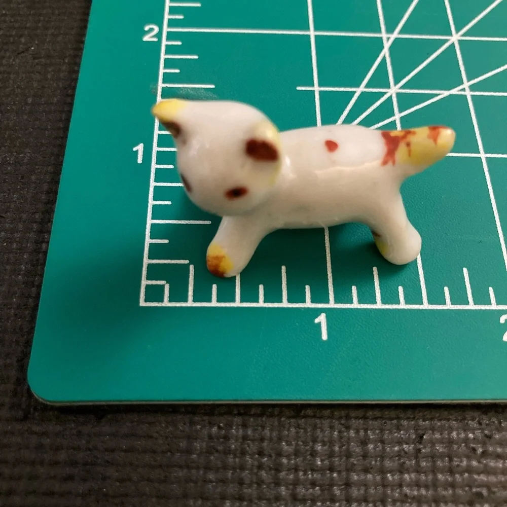 Vintage Mid Century Porcelain Cat And Kitten Figures Made In Japan & Germany